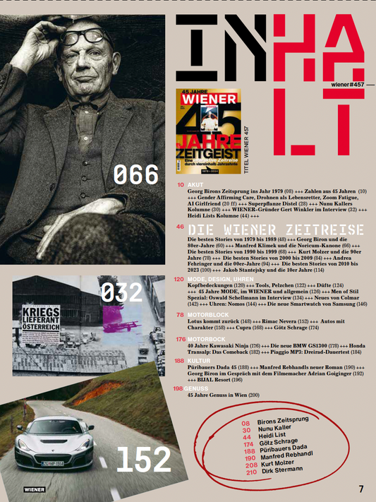 45 JAHRE WIENER JUBILÄUMSAUSGABE Ausgabe #457 - 4/2023