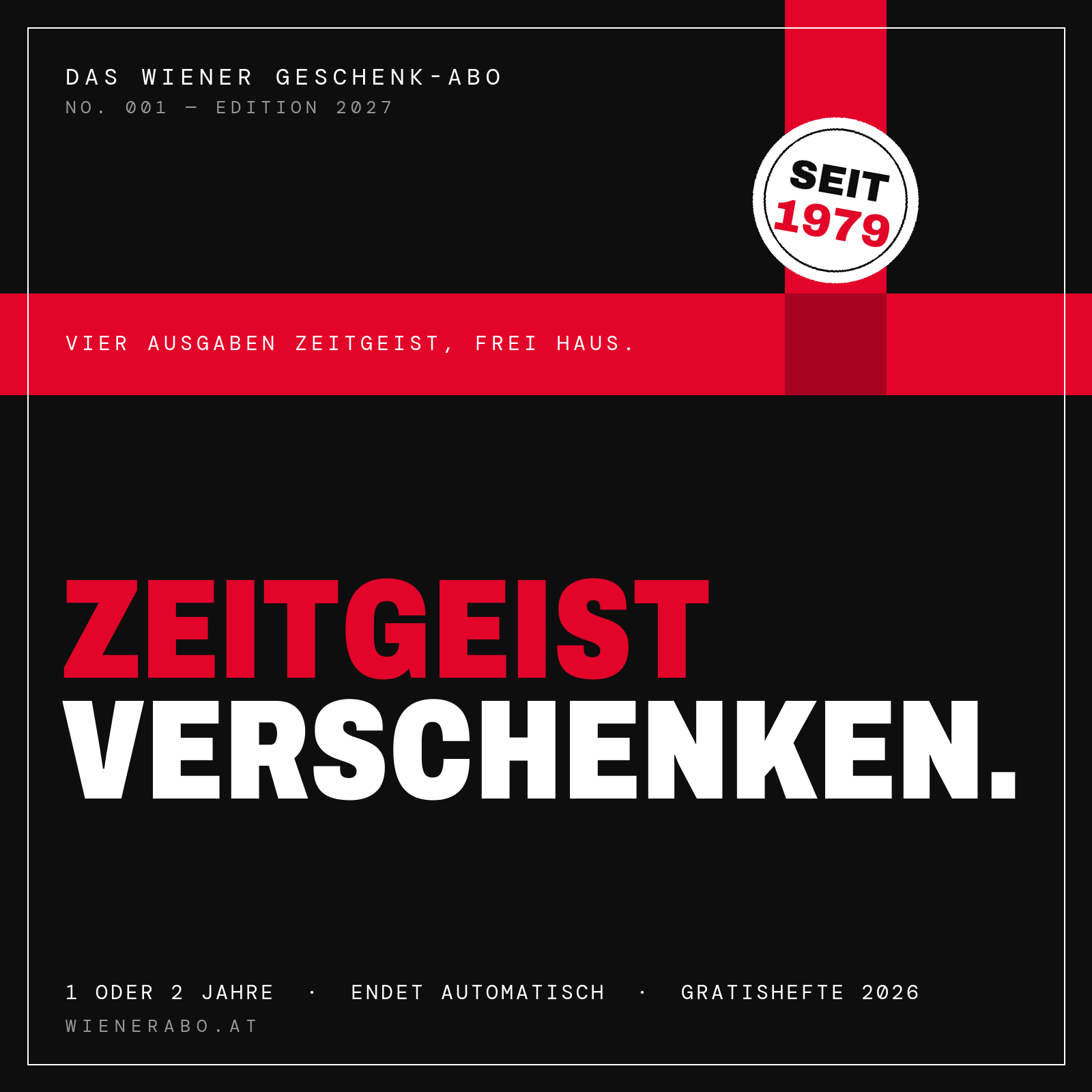 WIENER Geschenk-Abo – Zeitgeist verschenken