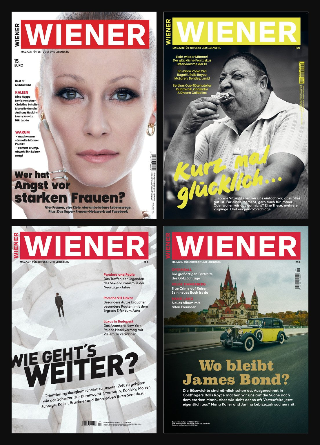 WIENER Jahrgang 2024 – alle vier Cover