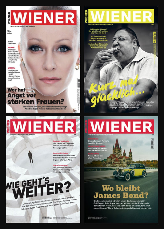 WIENER Jahrgang 2024 – alle vier Cover